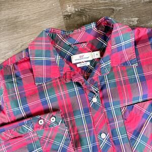 Vineyard‎ Vines Women's Plaid Long Sleeve Button Down Shirt Size 10